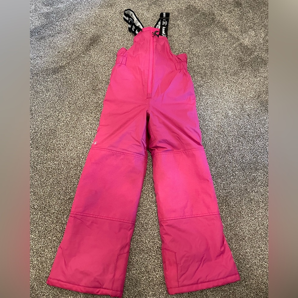 Girls snow bibs, size 8